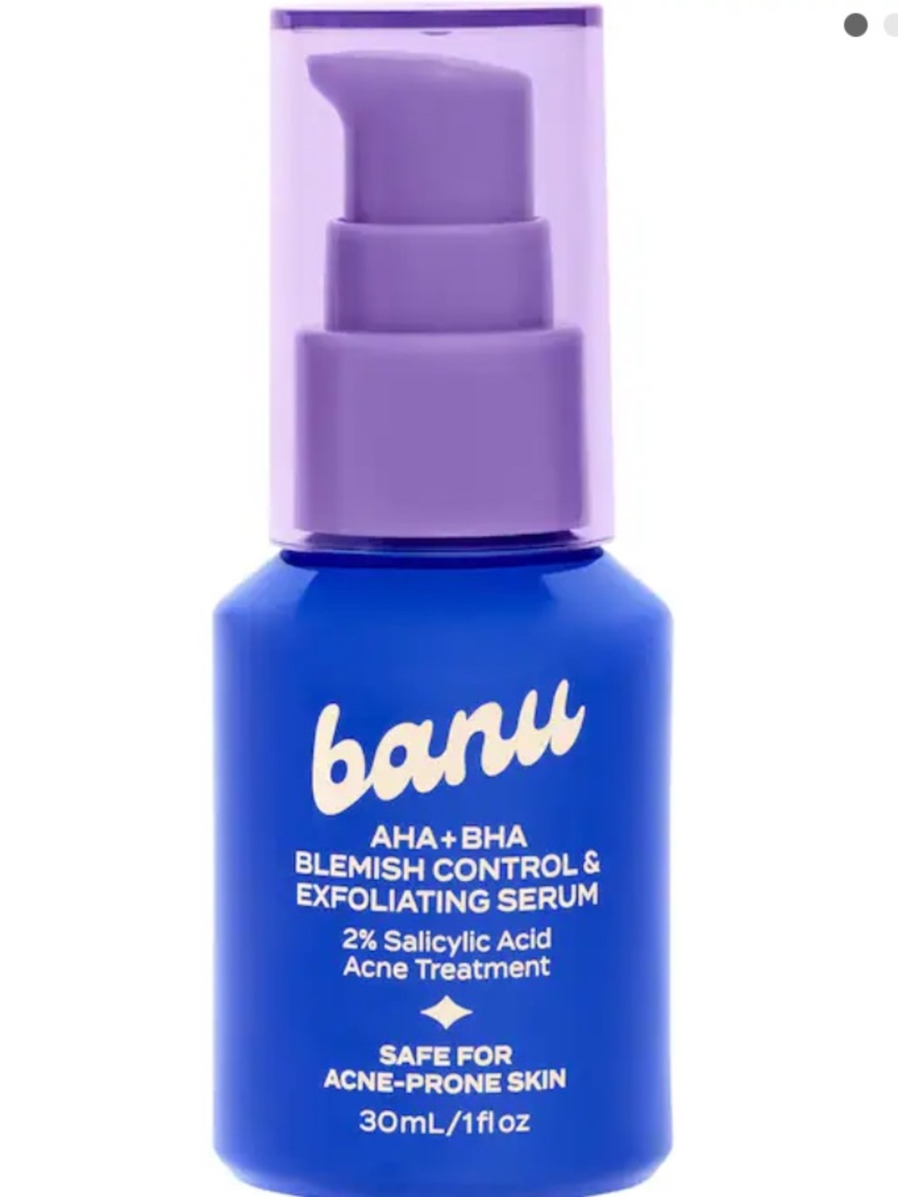 banu AHA+BHA Blemish Control & Exfoliating Serum - Blue & Purple